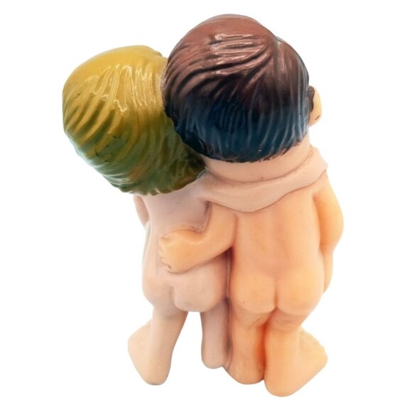 Happy Anniversary Russ Berrie Co Vintage Plastic Wedding Couple Naked Banner - Picture 5 of 11